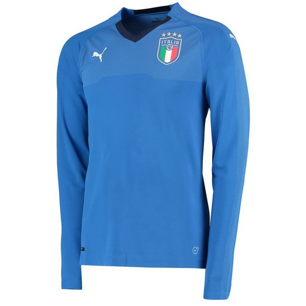 Tailandia Camiseta Italia Primera ML 2018 Azul